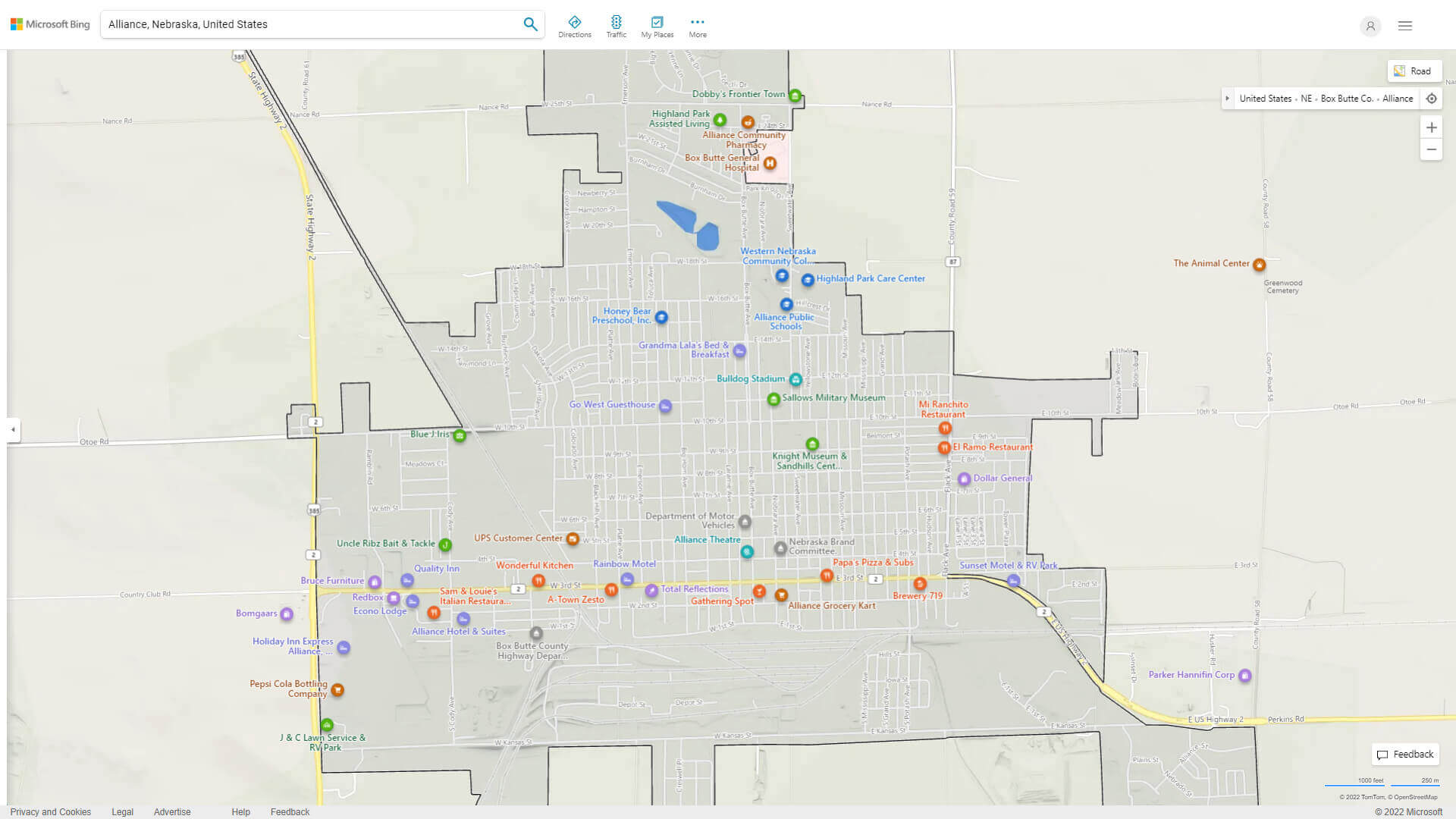 Whitney Detailed Map